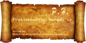 Prettenhoffer Hermész névjegykártya